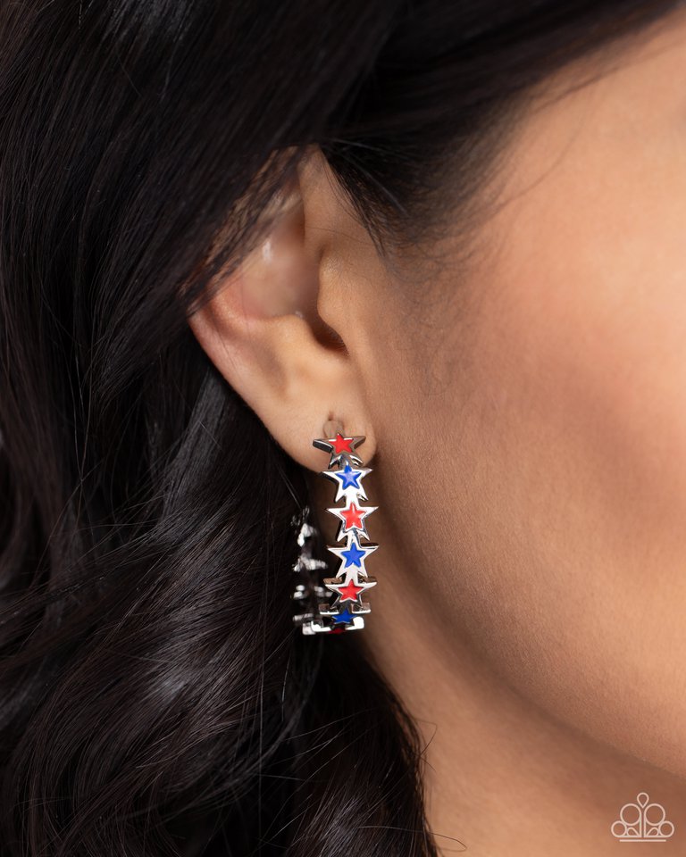 Star Spangled Statement - Paparazzi Earring Image