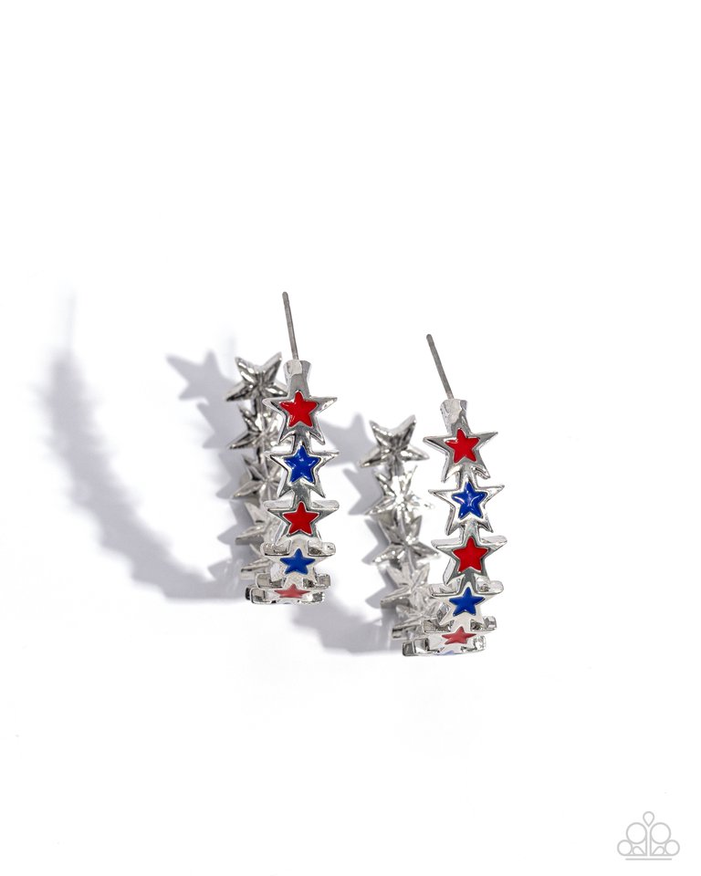 Star Spangled Statement - Paparazzi Earring Image