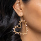 HEART of Your World - Gold - Paparazzi Earring Image