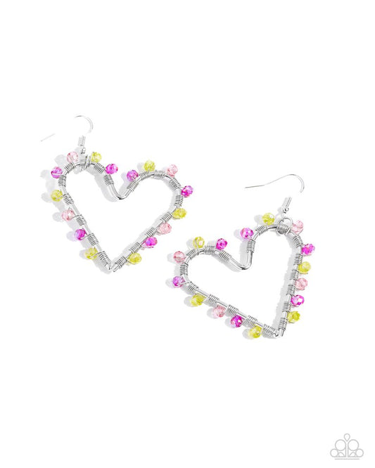 HEART of Your World - Multi - Paparazzi Earring Image