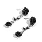 Led by the ROSE - Black - Paparazzi Earring Image