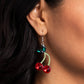 Cherry Cameo - Red - Paparazzi Earring Image