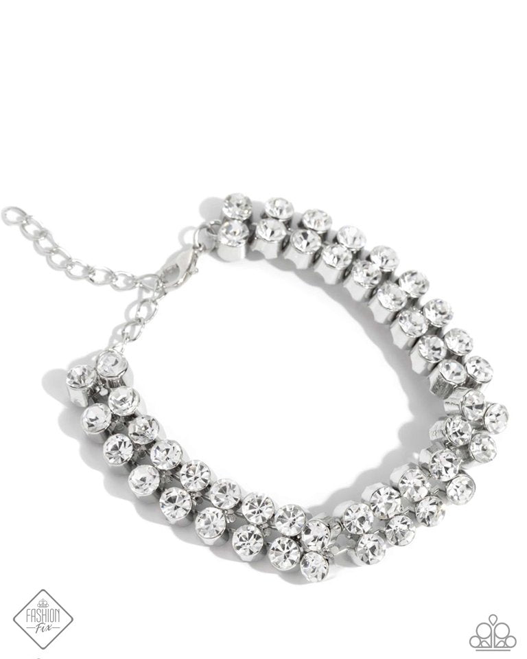 Once Upon A TIARA - White - Paparazzi Bracelet Image