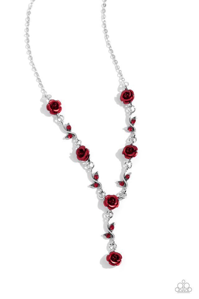 ROSE Without Saying... - Red - Paparazzi Necklace Image