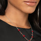 ROSE Without Saying... - Red - Paparazzi Necklace Image