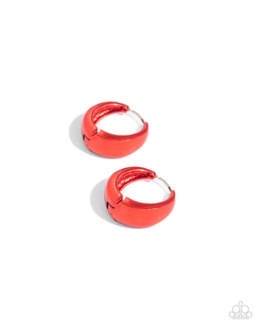 Colorful Curiosity - Red - Paparazzi Earring Image