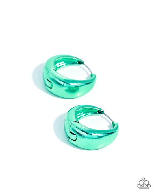 Colorful Curiosity - Green - Paparazzi Earring Image