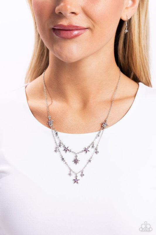 Raising the STAR - Purple - Paparazzi Necklace Image