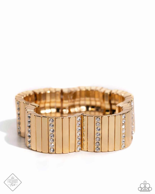 Linear Legend - Gold - Paparazzi Bracelet Image