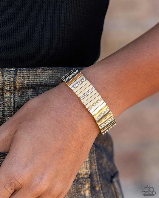 Linear Legend - Gold - Paparazzi Bracelet Image