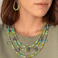 Piquant Pattern - Green - Paparazzi Necklace Image