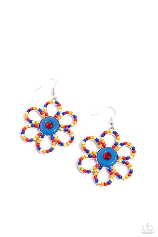 FLOWER Forward - Red - Paparazzi Earring Image