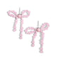 The BOW Must Go On - Pink - Paparazzi Earring Image