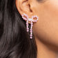 The BOW Must Go On - Pink - Paparazzi Earring Image