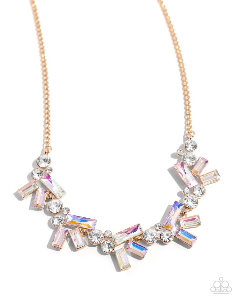 Serene Statement - Gold - Paparazzi Necklace Image