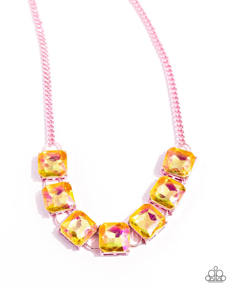 I SQUARE to Secrecy - Pink - Paparazzi Necklace Image