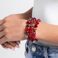 Stack of GLASS - Red - Paparazzi Bracelet Image