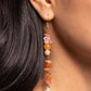Game of STONES - Orange - Paparazzi Earring Image