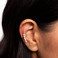 CUFF Love - White - Paparazzi Earring Image
