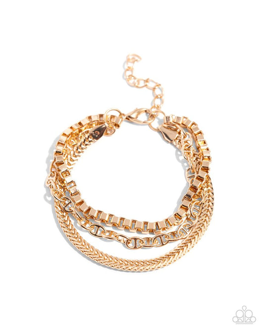 Chain Cabaret - Gold - Paparazzi Bracelet Image