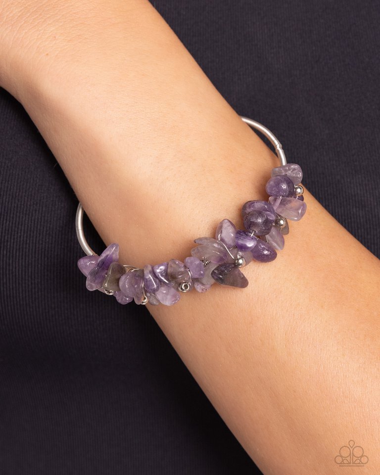 Dainty Deconstruction - Purple - Paparazzi Bracelet Image