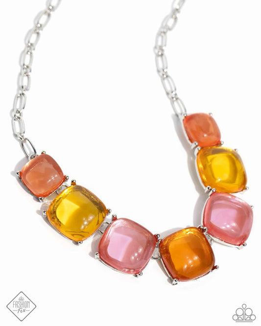 Reflective Range - Pink - Paparazzi Necklace Image