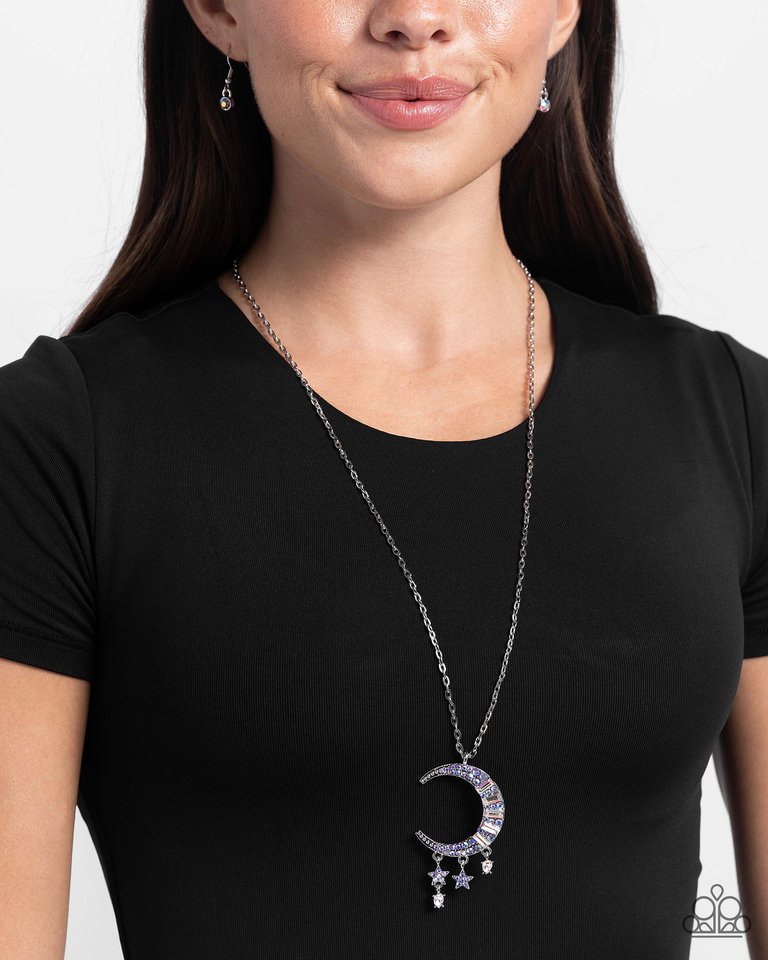 Lunar Landmark - Purple - Paparazzi Necklace Image