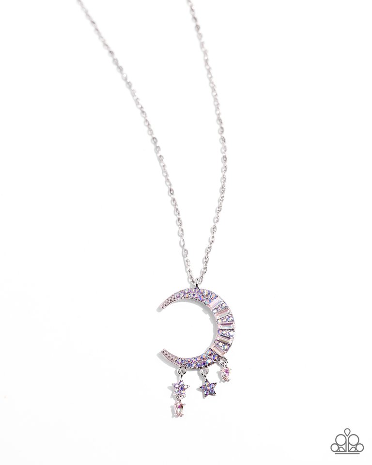 Lunar Landmark - Purple - Paparazzi Necklace Image