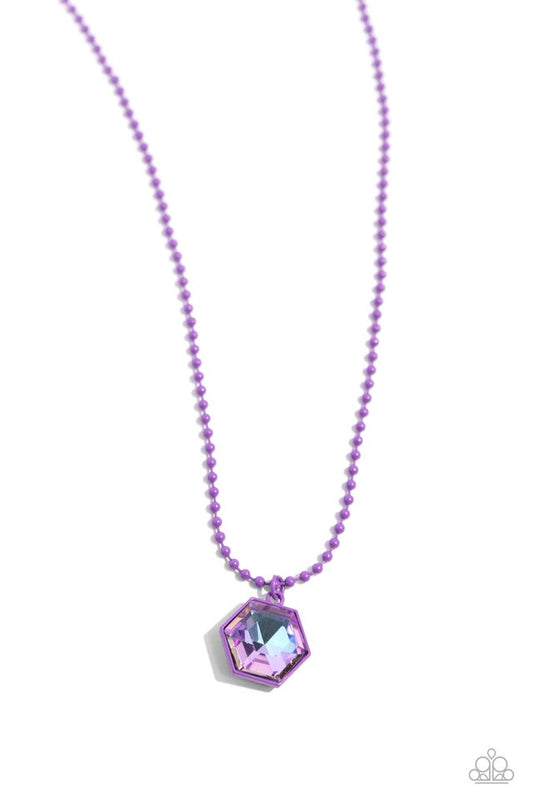 Sprinkle of Simplicity - Purple - Paparazzi Necklace Image