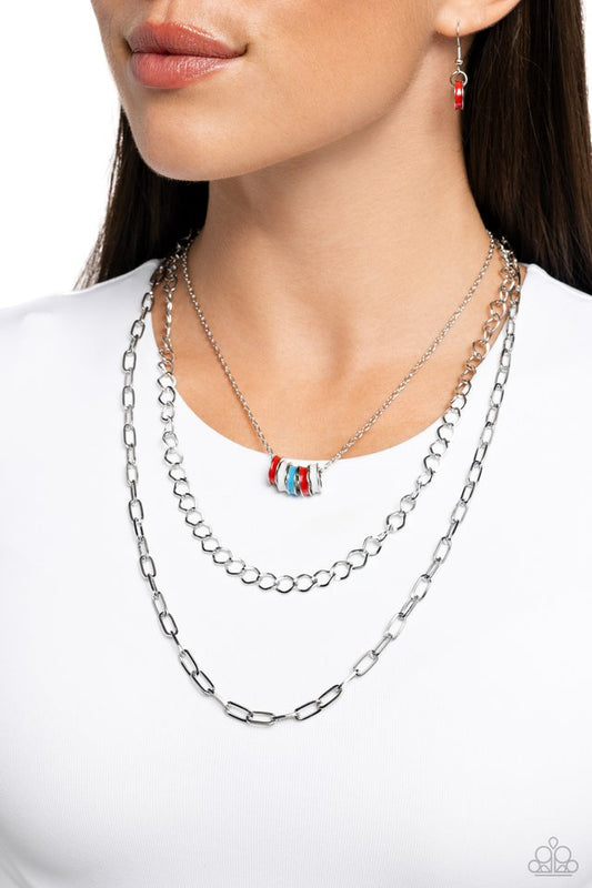 Colorful Cadet - Red - Paparazzi Necklace Image