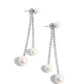 Give Us A PEARL! - White - Paparazzi Earring Image