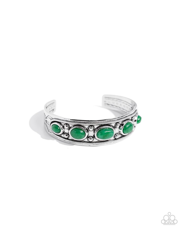 Stony Surprise - Green - Paparazzi Bracelet Image