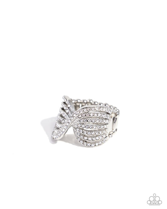 Pinched Promise - White - Paparazzi Ring Image