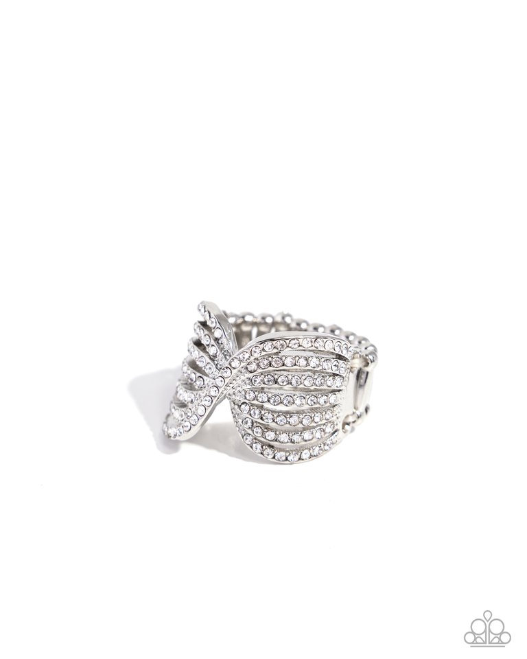Pinched Promise - White - Paparazzi Ring Image