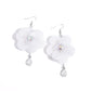 Oversized Opulence - White - Paparazzi Earring Image