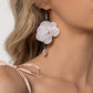 Oversized Opulence - White - Paparazzi Earring Image