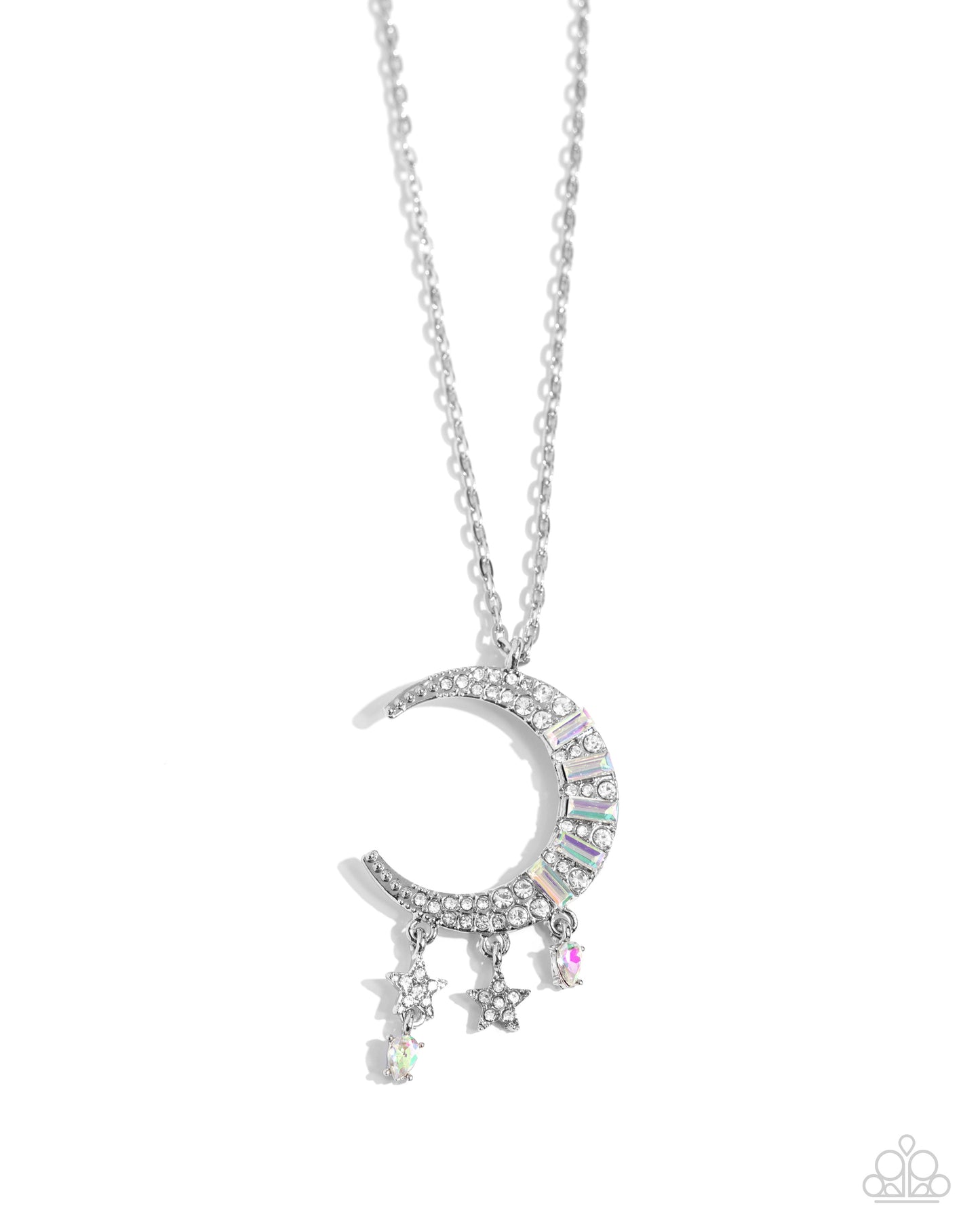 Collar Paparazzi ~ Monumento lunar - Blanco