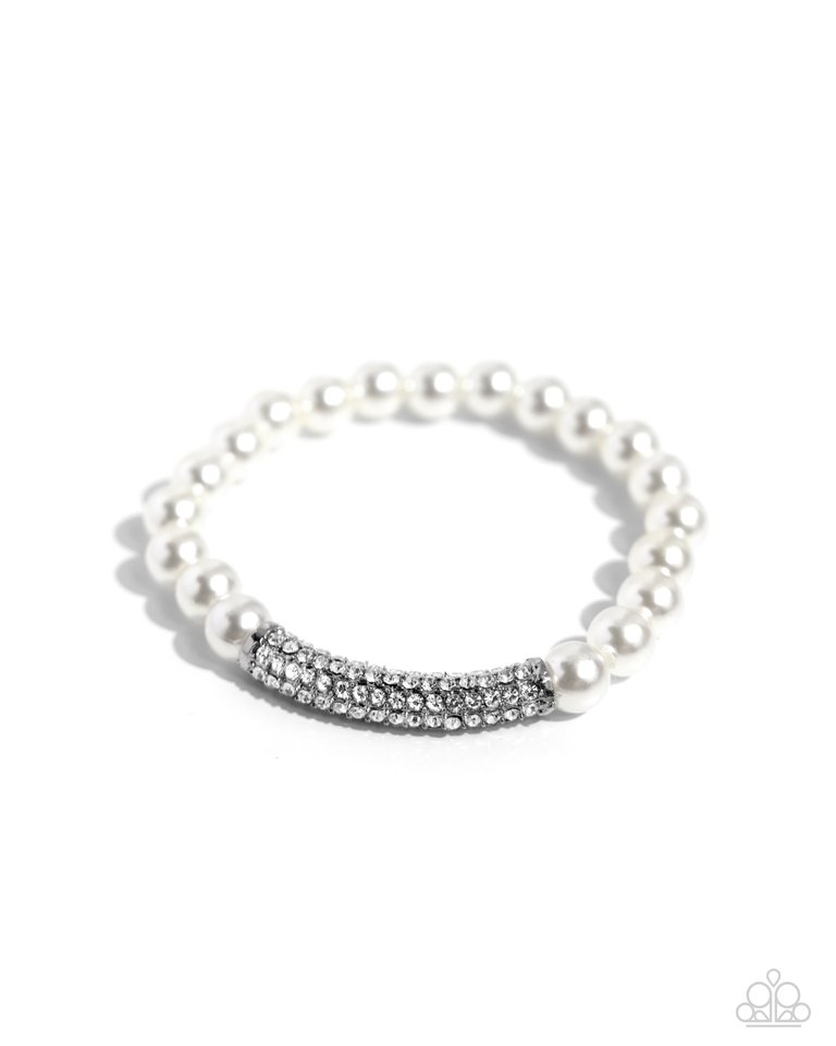 Elegance Embodied - White - Paparazzi Bracelet Image