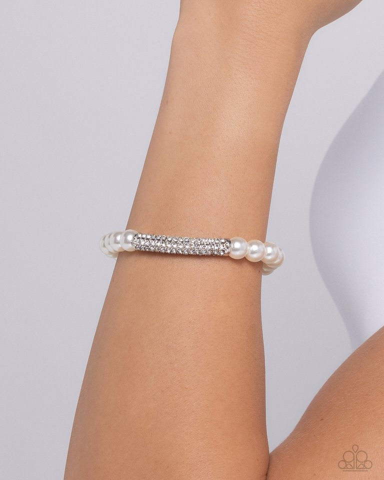 Elegance Embodied - White - Paparazzi Bracelet Image