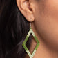 Eloquently Edgy - Green - Paparazzi Earring Image