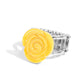 Top-SHELL Shine - Yellow - Paparazzi Ring Image