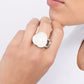 Top-SHELL Shine - White - Paparazzi Ring Image