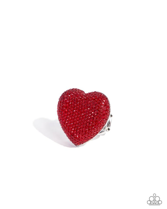 Hypnotizing Heart - Red - Paparazzi Ring Image