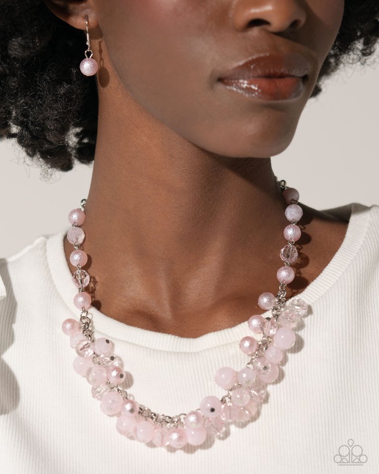 Pearl Pandora - Pink - Paparazzi Necklace Image