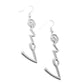 Light-Catching Letters - Silver - Paparazzi Earring Image