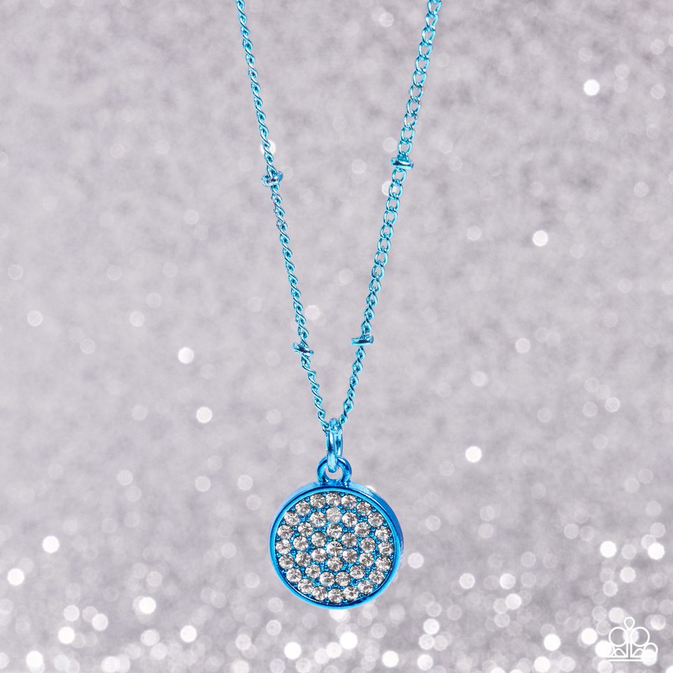 Bejeweled Basic - Blue - Paparazzi Necklace Image