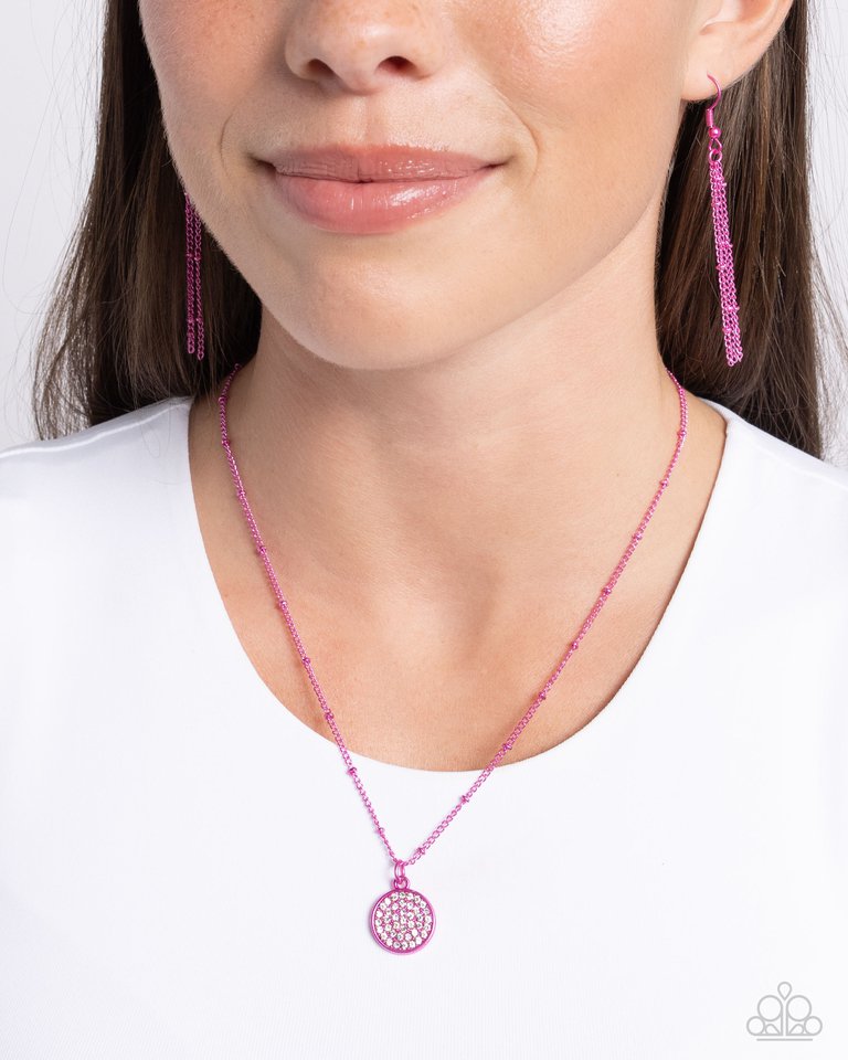 Bejeweled Basic - Pink - Paparazzi Necklace Image