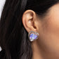 Heart-Pounding Haute - Purple - Paparazzi Earring Image