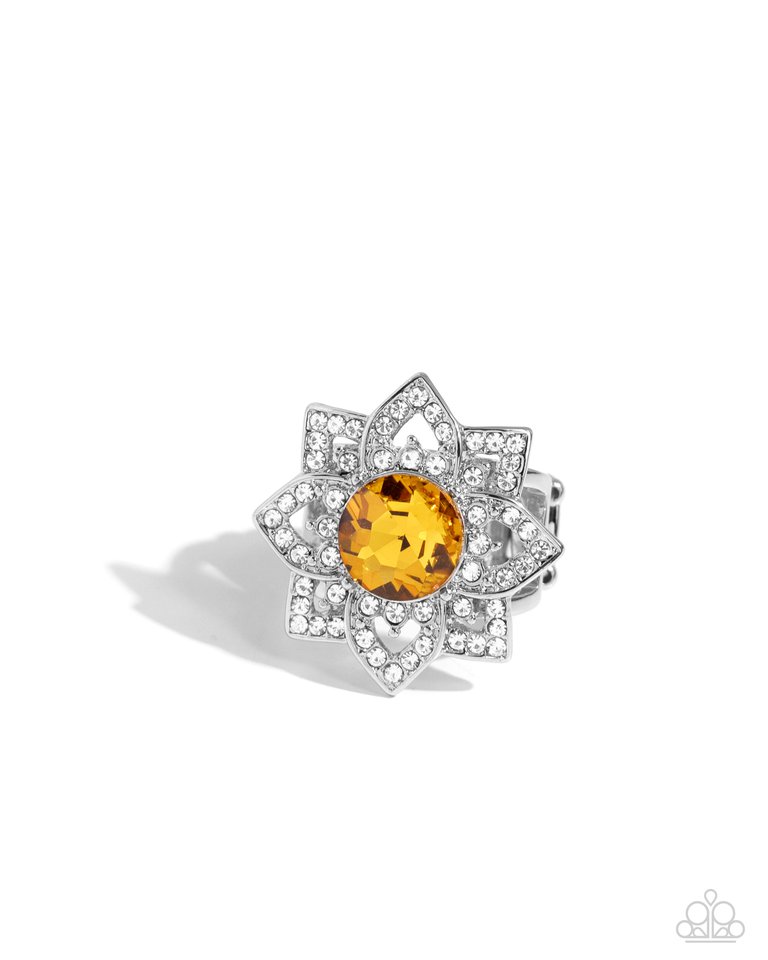 Pleasant Petals - Yellow - Paparazzi Ring Image