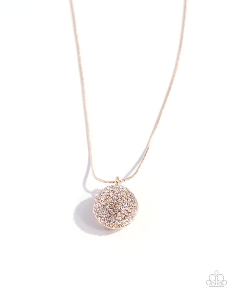 Bedazzled Bravado - Rose Gold - Paparazzi Necklace Image